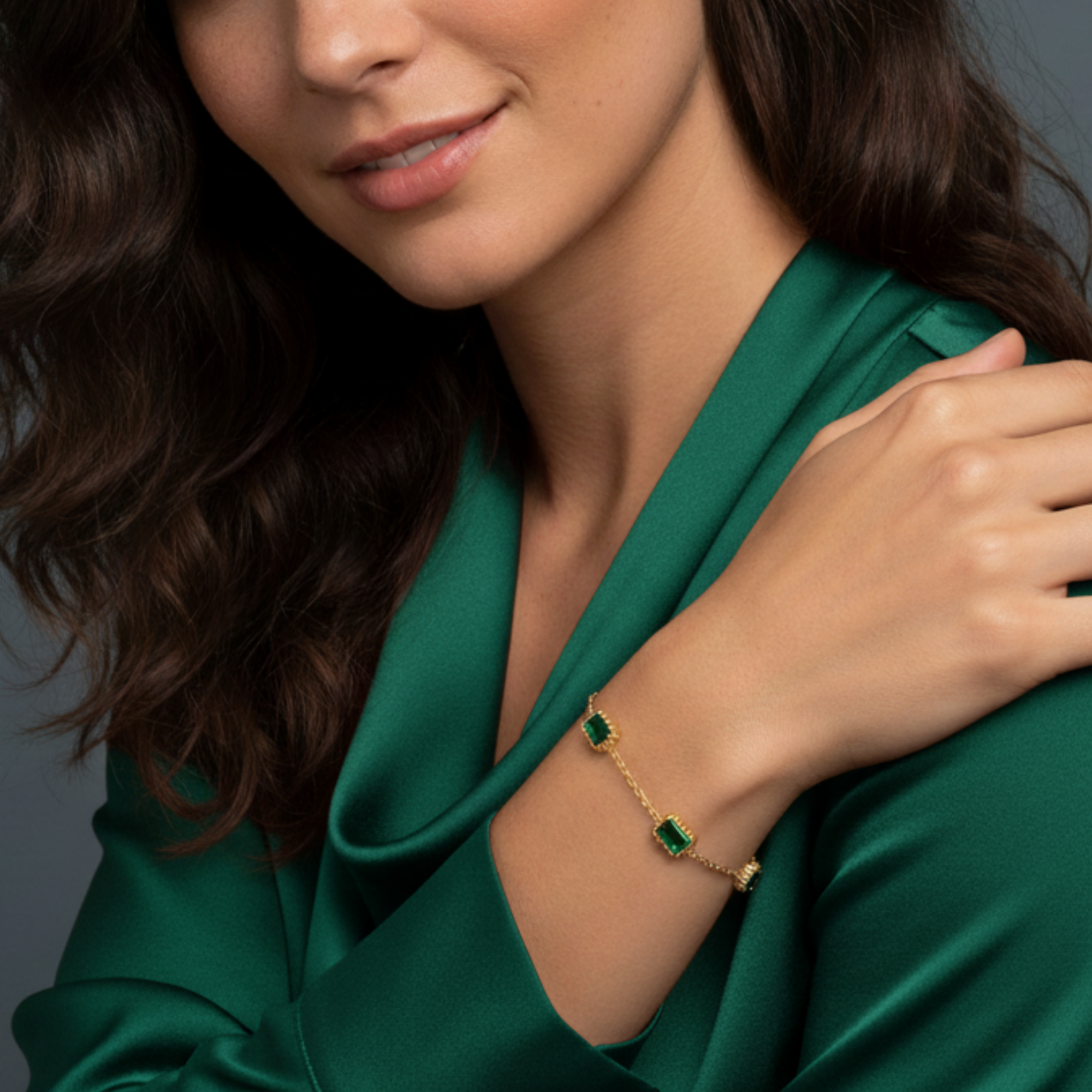 Emerald Beam Bracelet