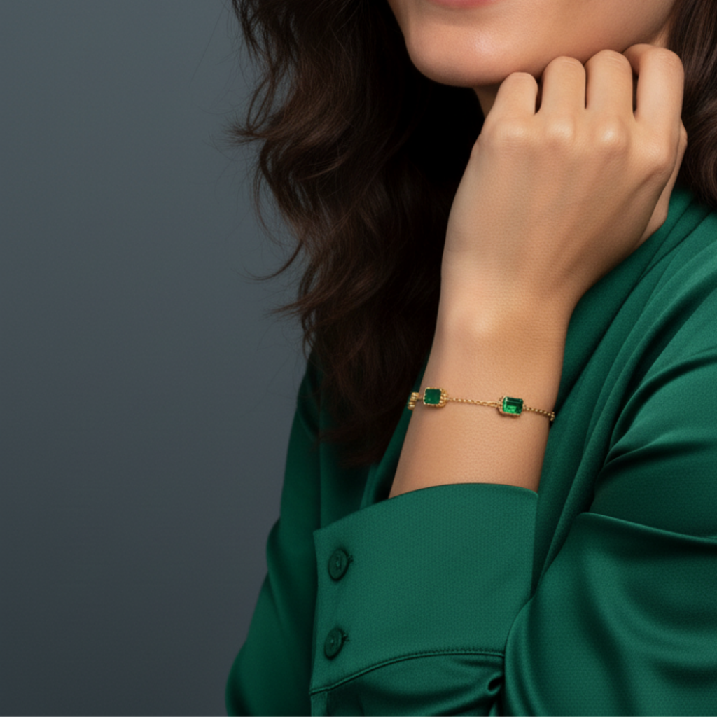 Emerald Beam Bracelet