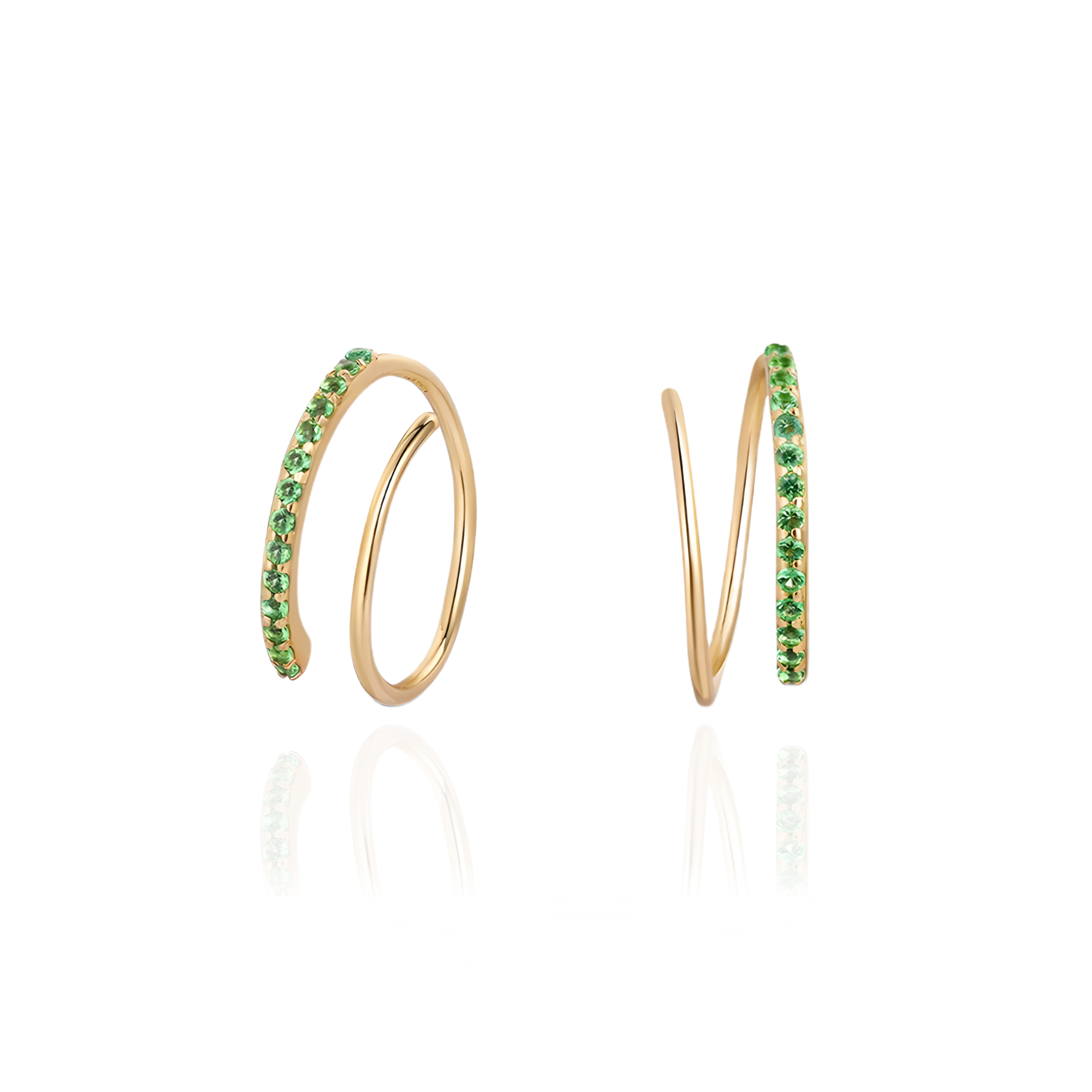 Curly diamond earrings