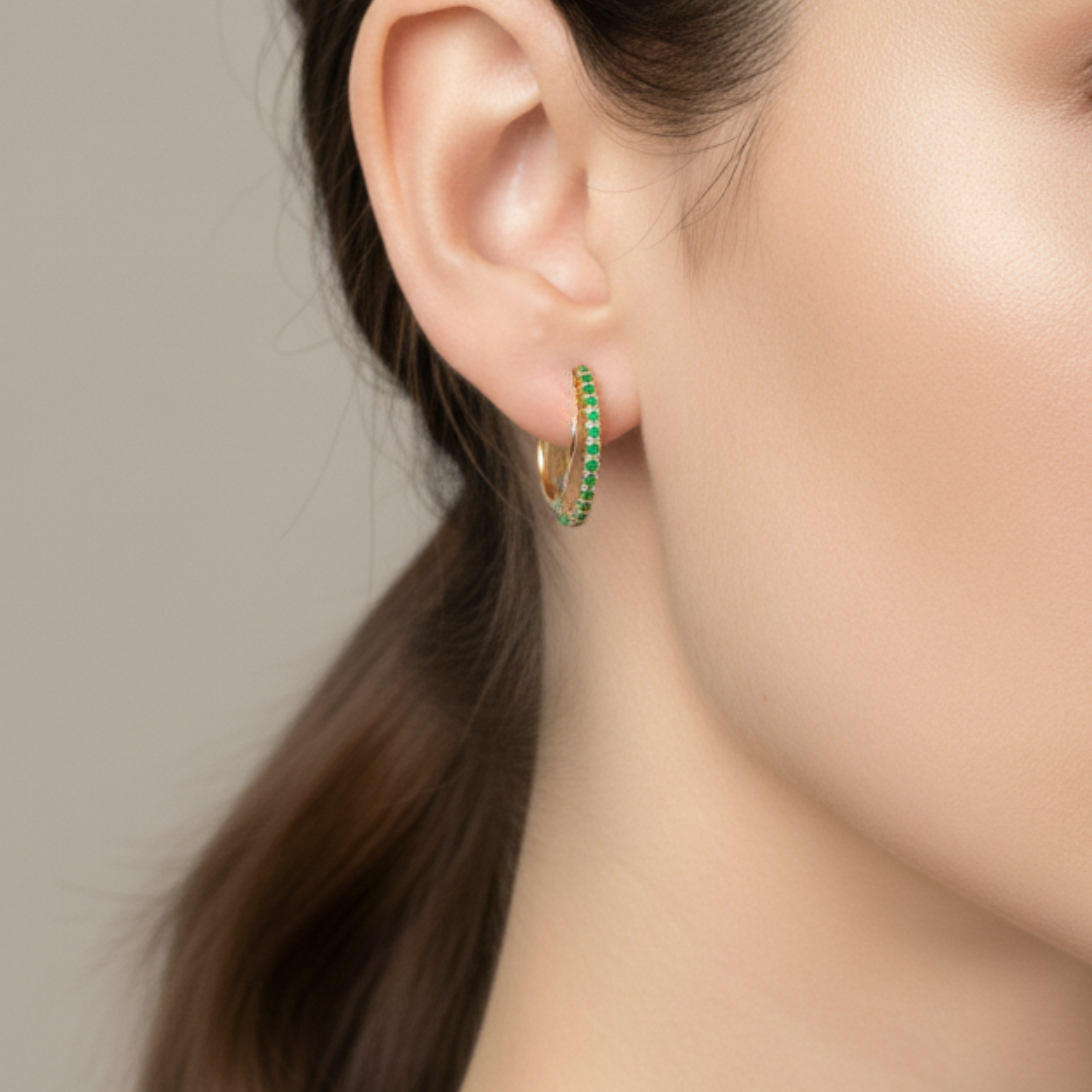 Curly diamond earrings