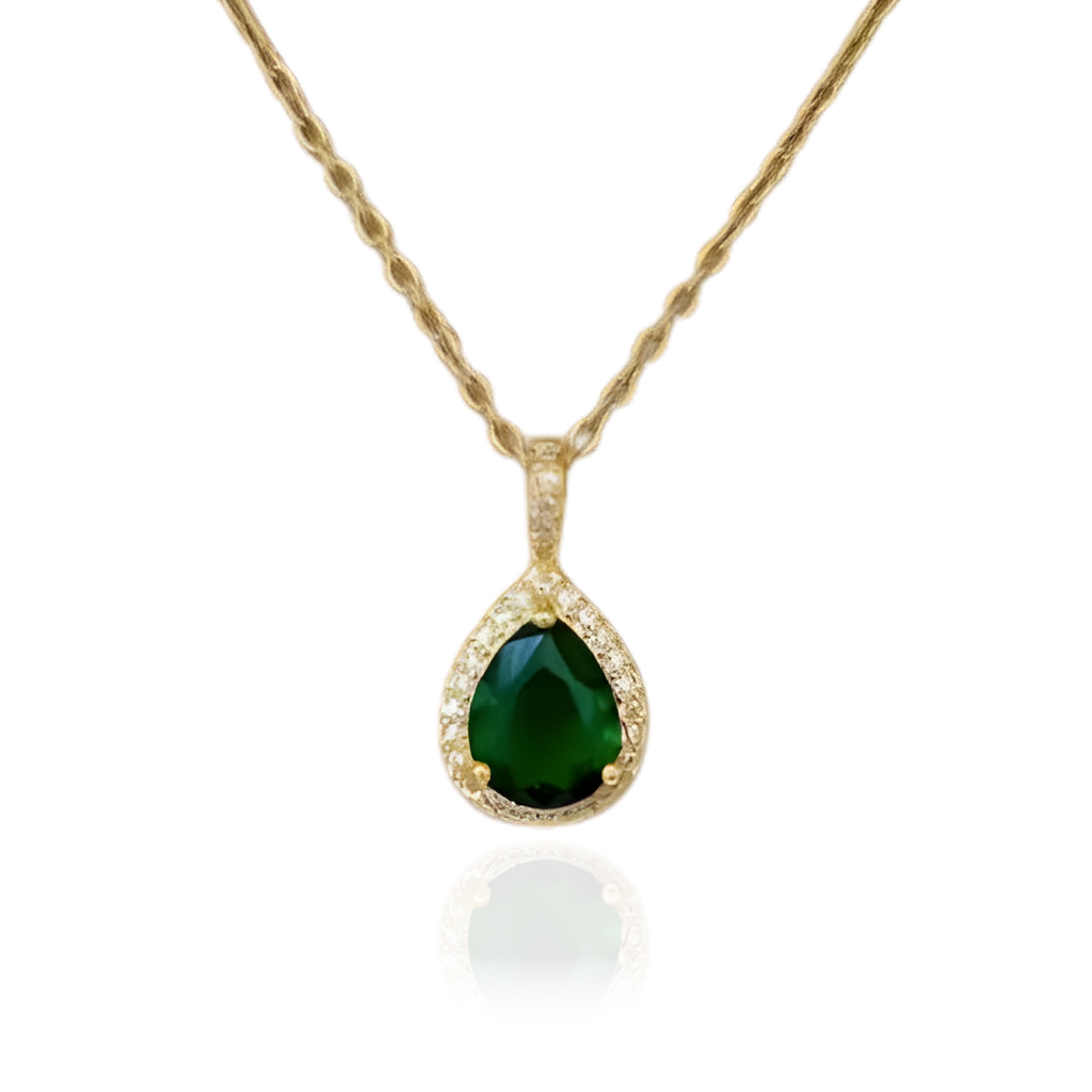 Emerald Tear Necklace