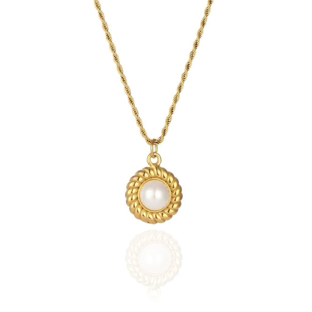 Sunflower Pearl Necklace