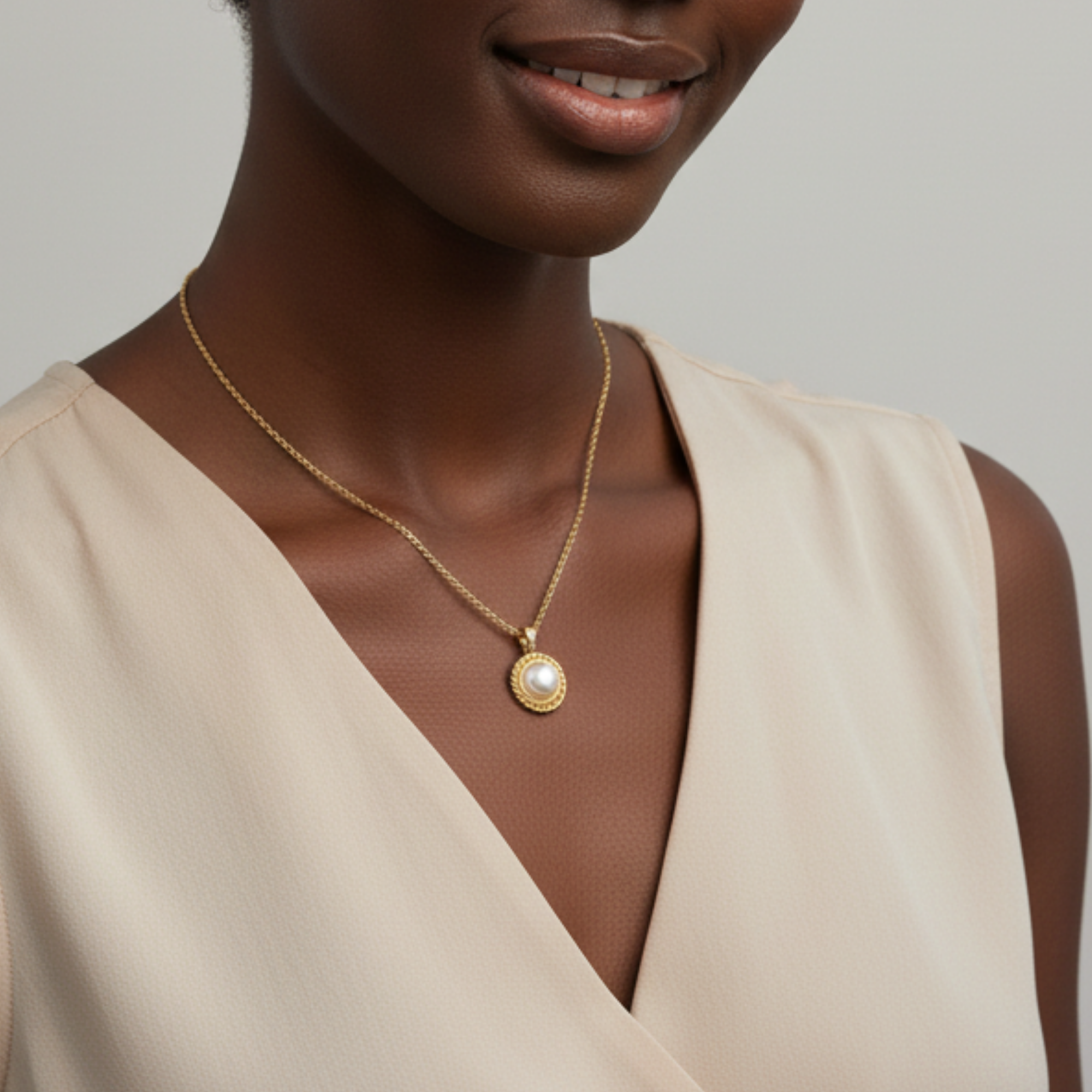 Sunflower Pearl Necklace