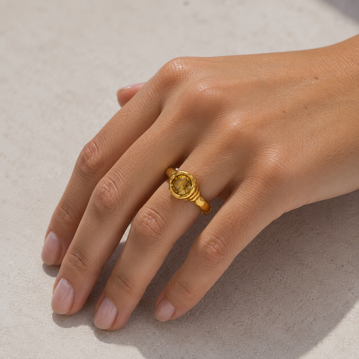 Champagne Gold Ring