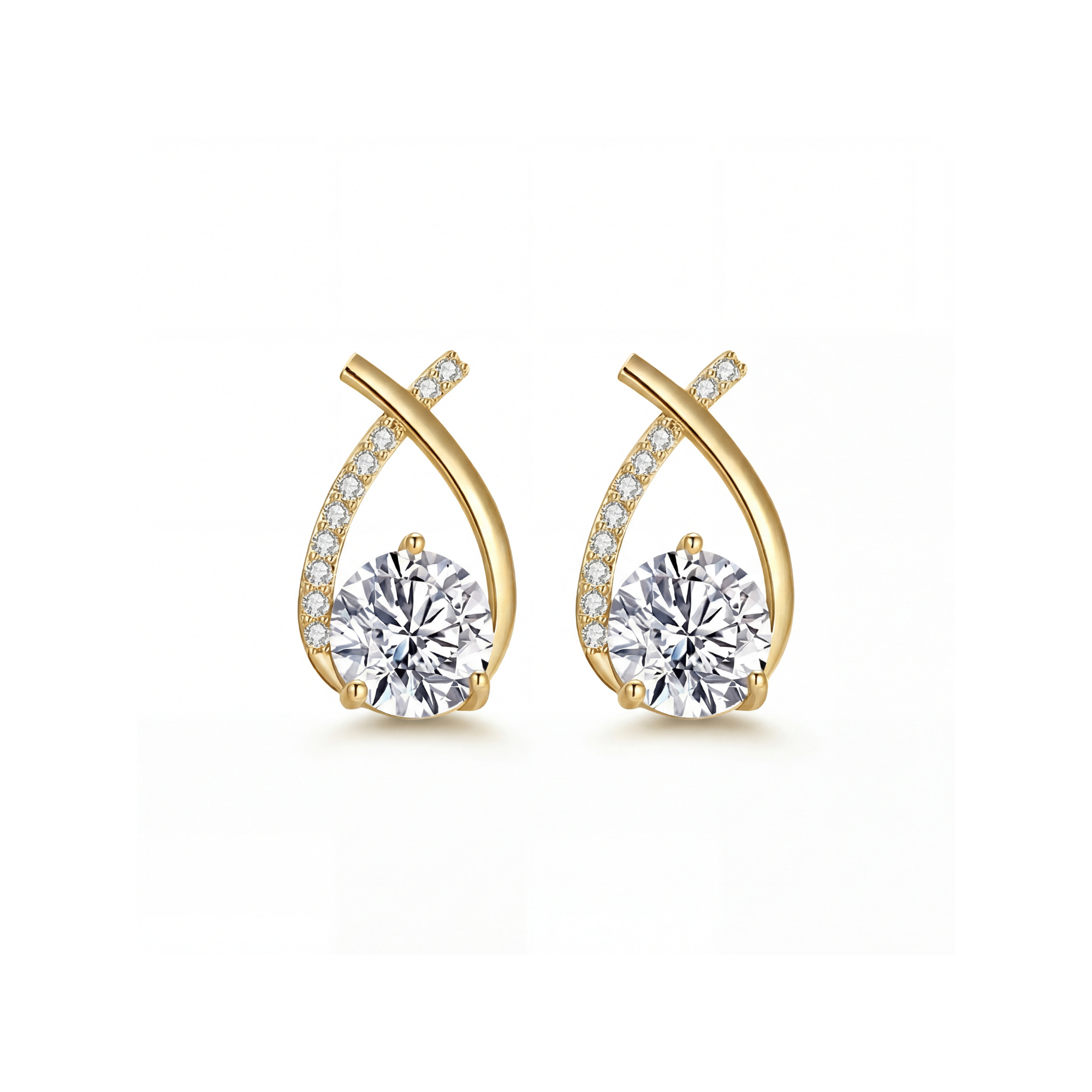 Diamond Tear Earrings