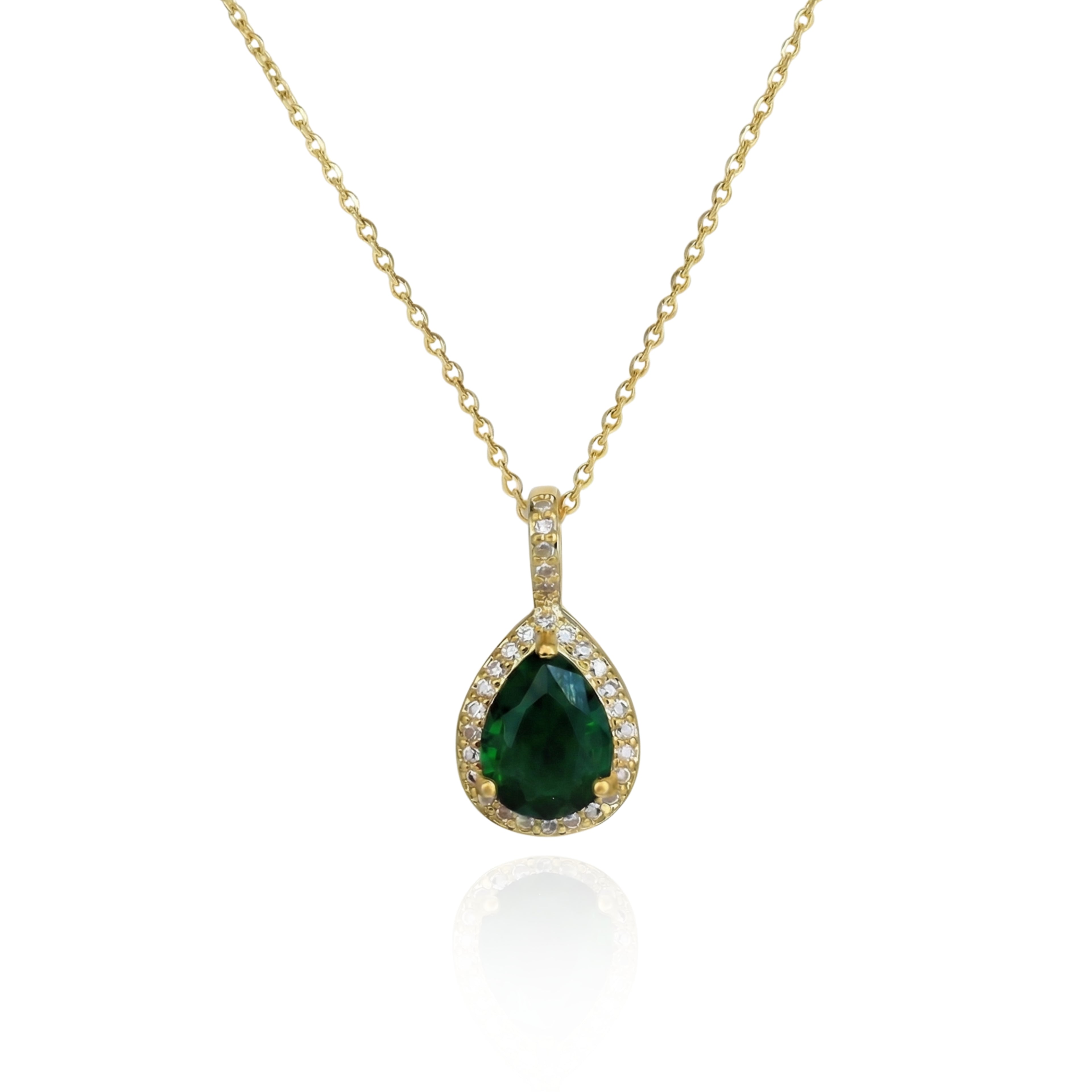 Emerald Tear Necklace