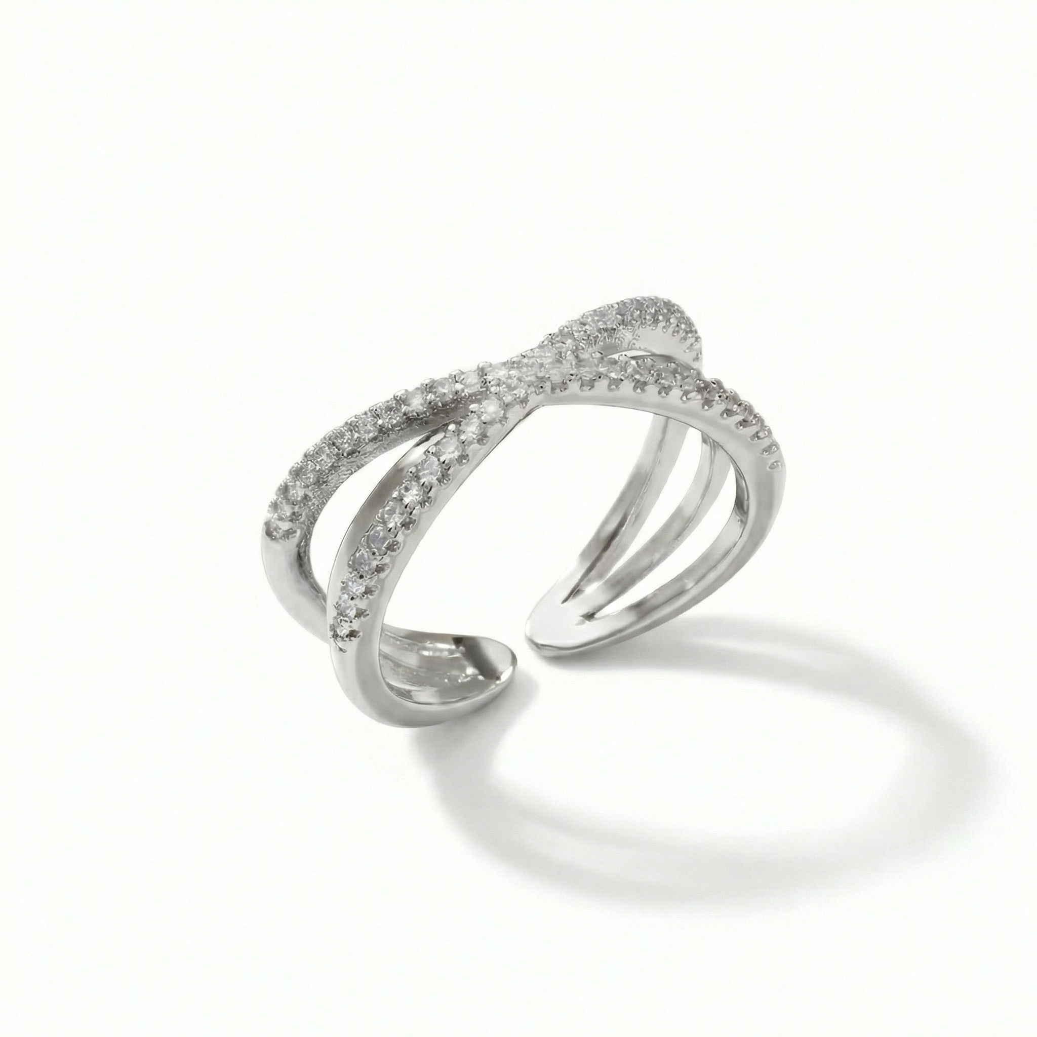 Eternity Stone Ring Silver