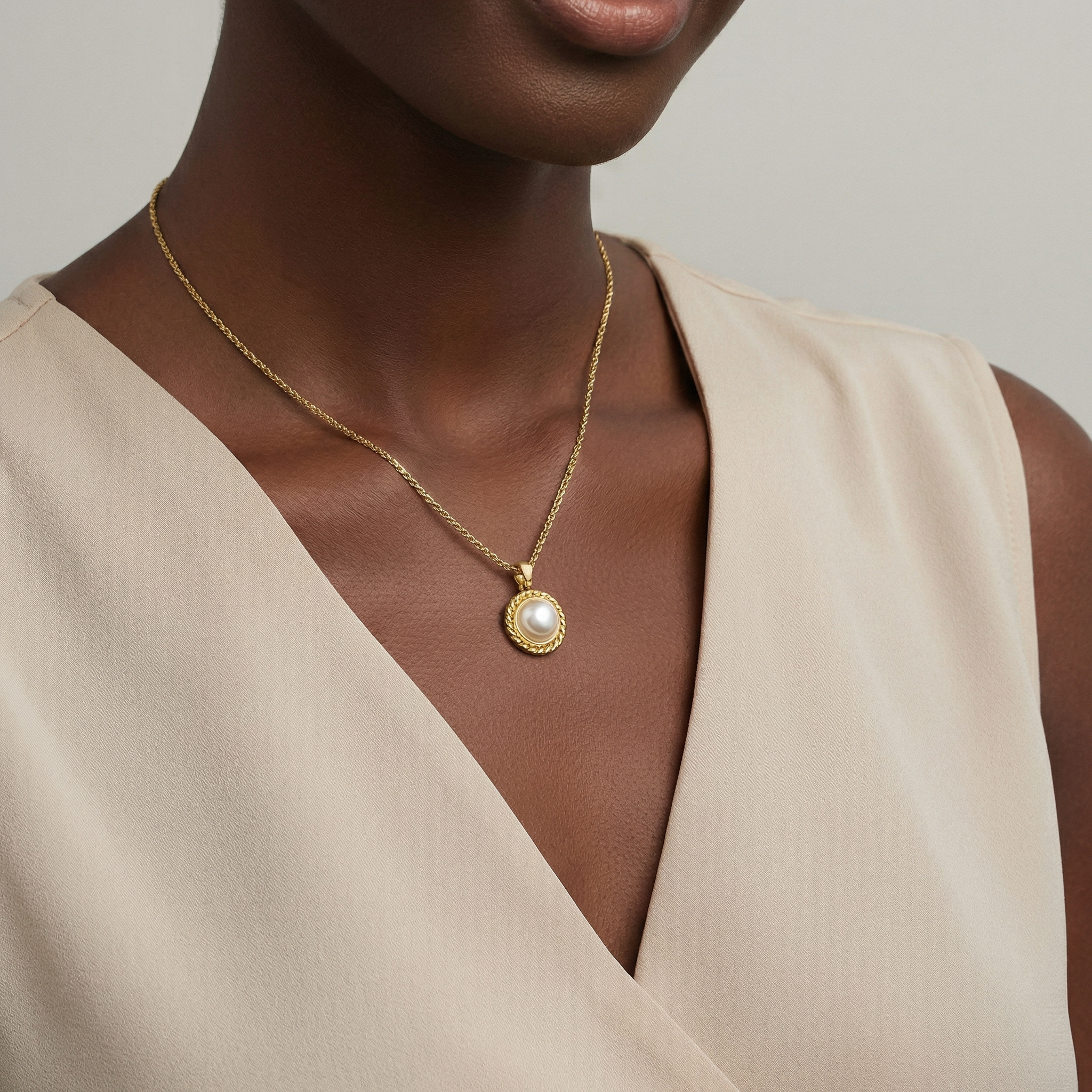 Sunflower Pearl Necklace