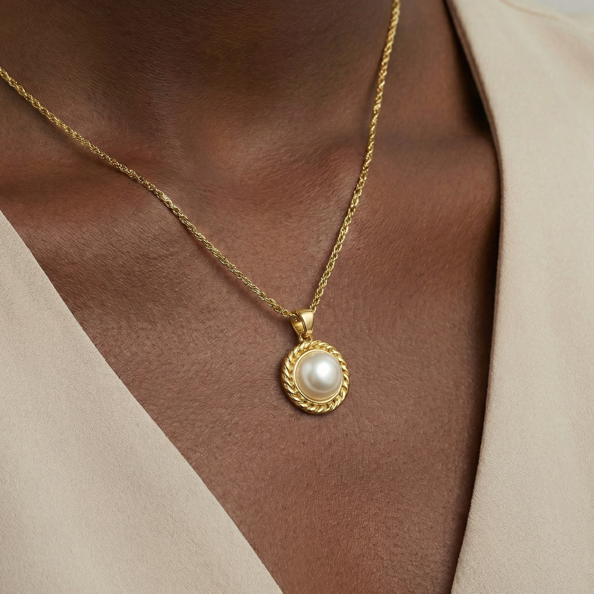 Sunflower Pearl Necklace