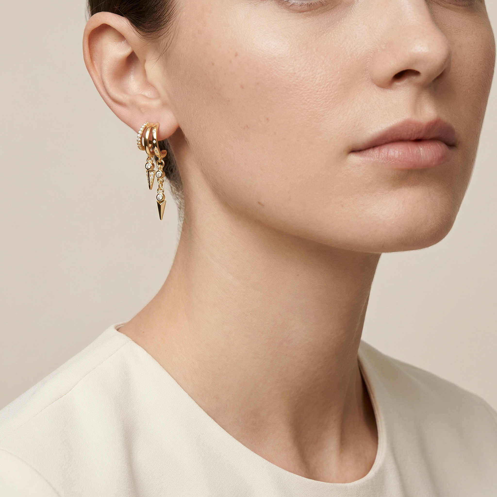 Diamond Drops Earrings