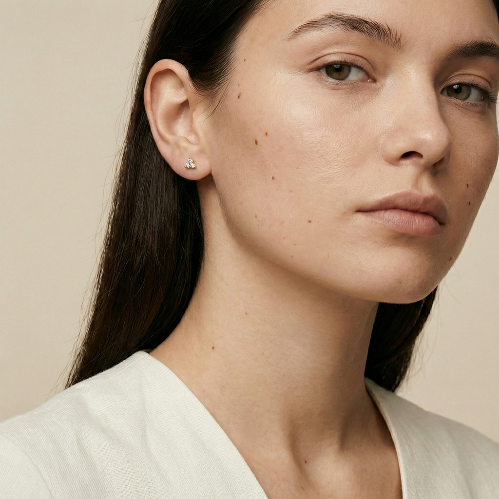 Trident Earring Silver