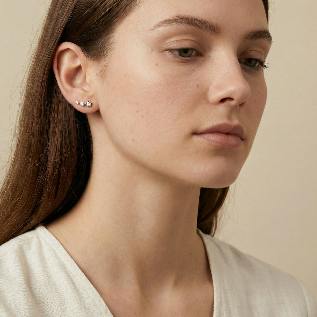 Roses Earrings Silver