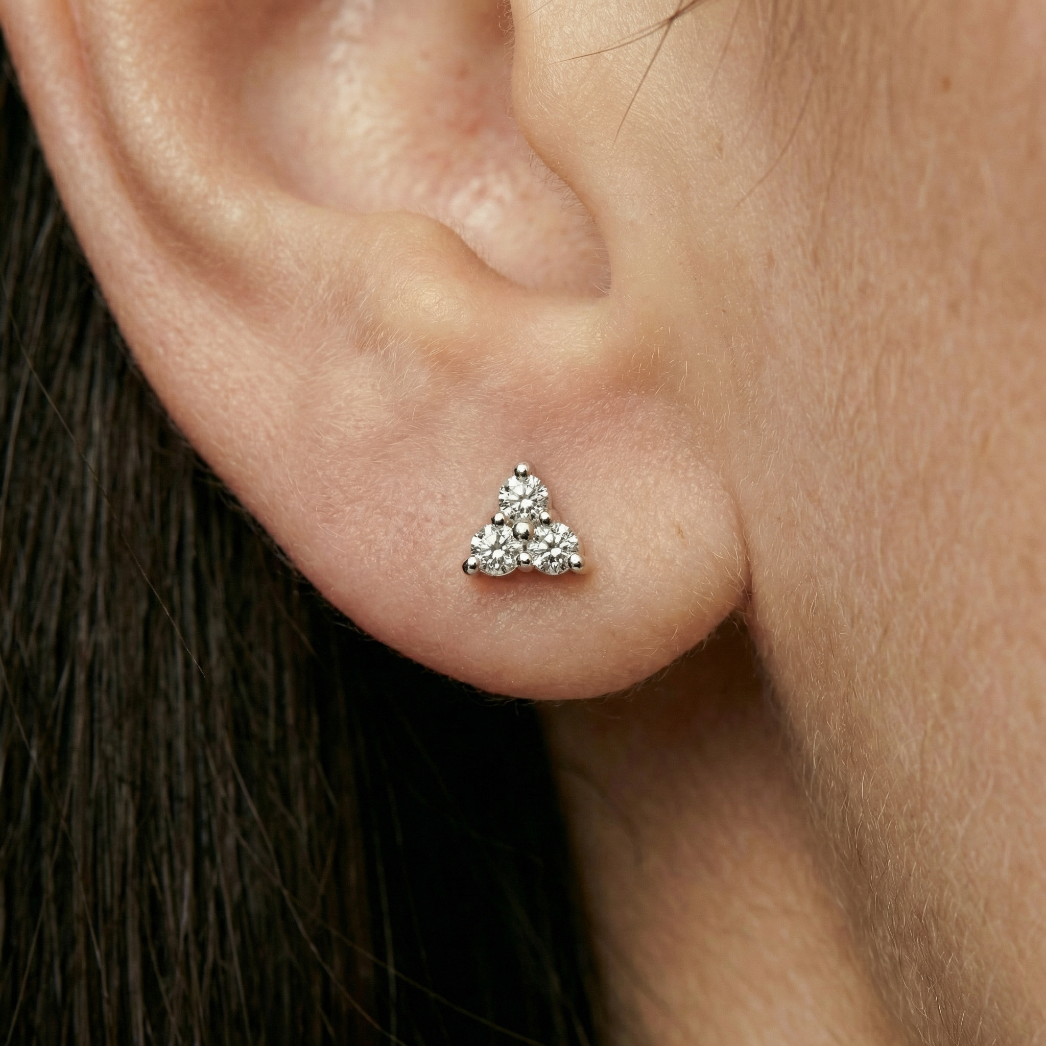 Trident Earring Silver
